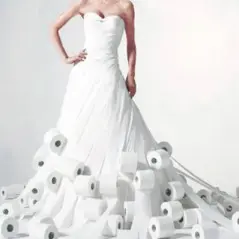 Toilet paper wedding dress - Hens Party Accessories